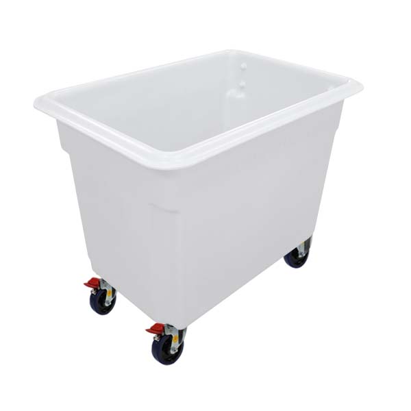 Natural 150L Tapered Rotationally Moulded Plastic Tub (RTR150N) - 125mm Reb Rubber 4x Brake image