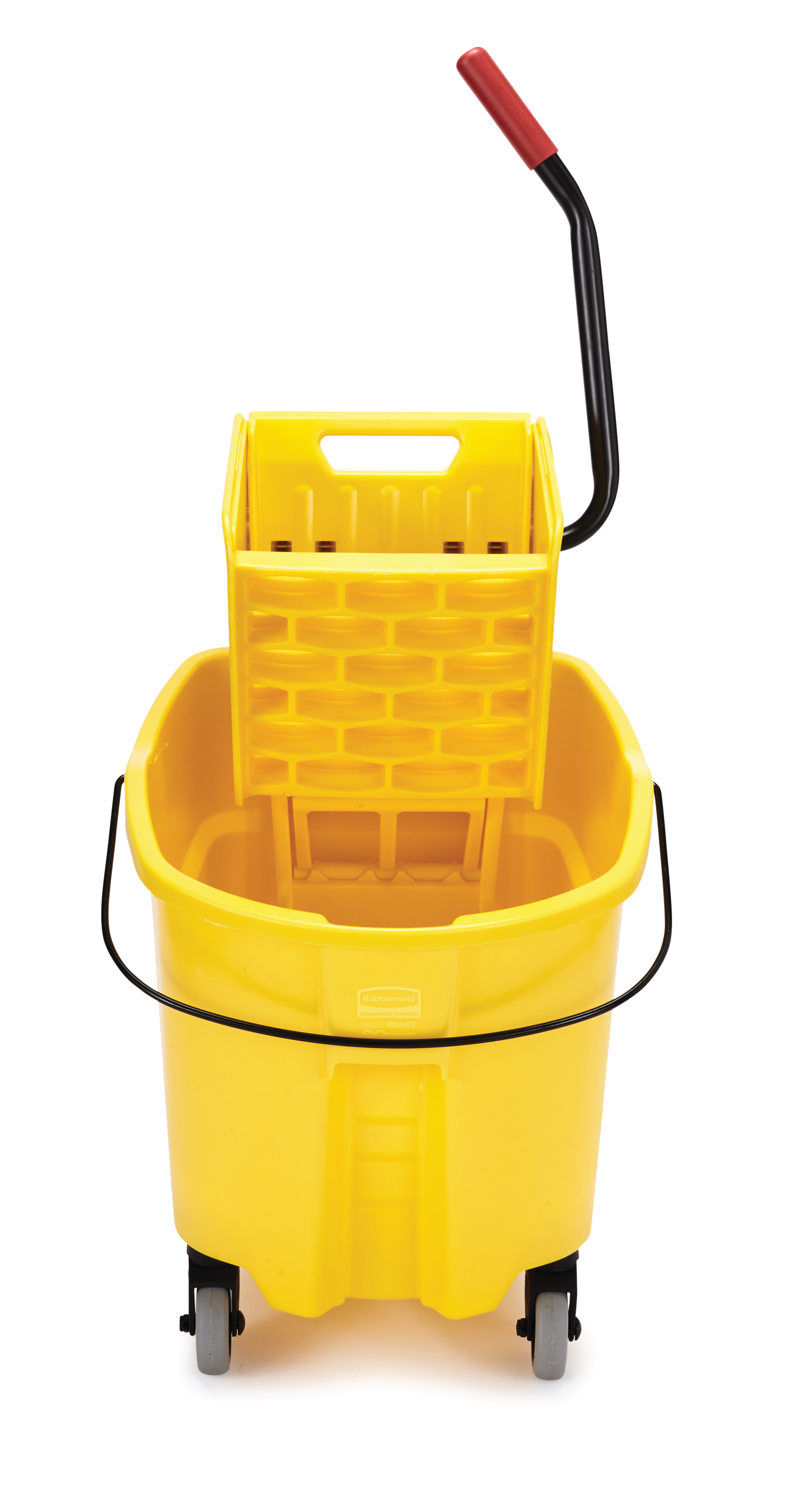 Rubbermaid Commercial Products WaveBrake 35-Quart Side-Press Bucket and Wringer, Yellow | FG758088YEL