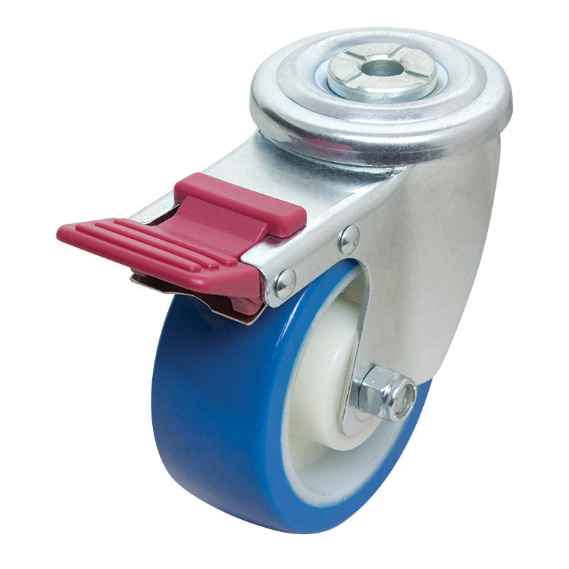 Richmond Castor Swivel with Rebound Polyurethane 100mm Wheel and Brake (S4216B) image 0