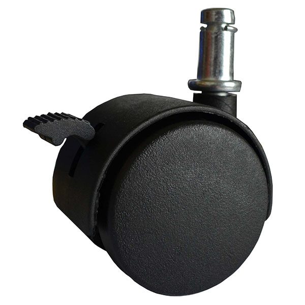 Richmond 50mm Wring Clip Fit Twin Wheel Swivel Furniture Castor with Wheel Brake (S53BPK2) QTY 2 image 0