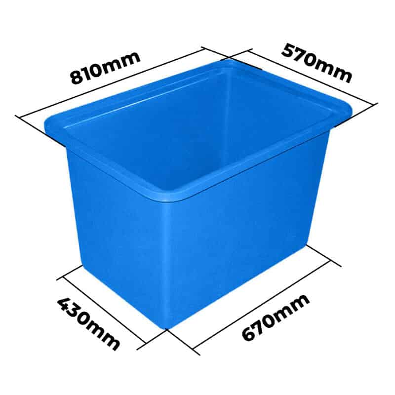 Tapered Rect Tub 150 Litre Blue | TRT150BLUE image 1