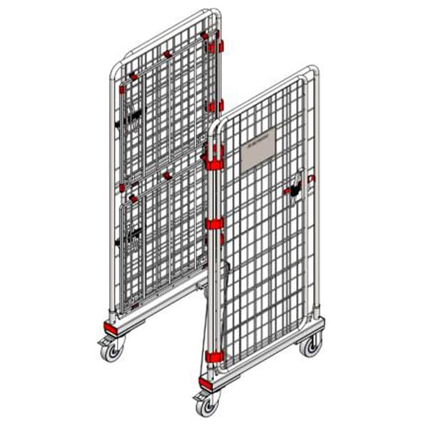 4 Sided Roll Cage with 2 Half Doors + 1 Full Door - Z Base (RCR411) image 6