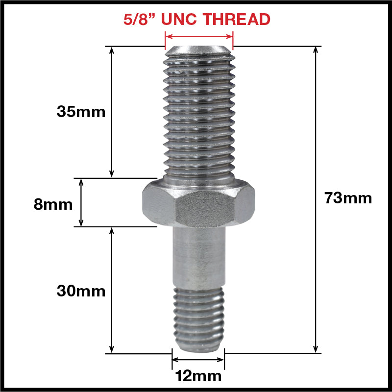 Threaded Metal Pintle Parts For 5/8″ UNC Thread (063PINTLE-TH6) image 1