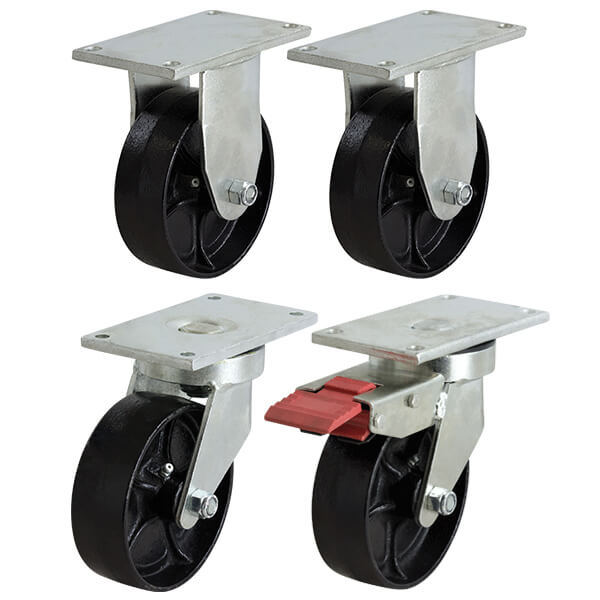 Waste Bin Castor Set with SG Iron Wheels (WASTESETT-8) image 0
