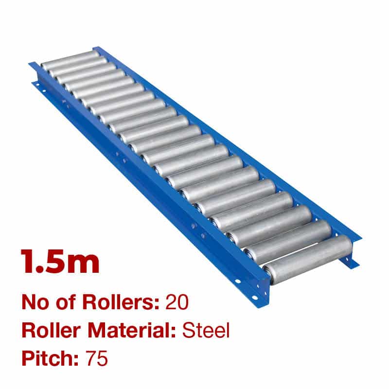 290mm Wide Gravity Conveyor with Steel Rollers -1.5m Long (CGR070) image 0