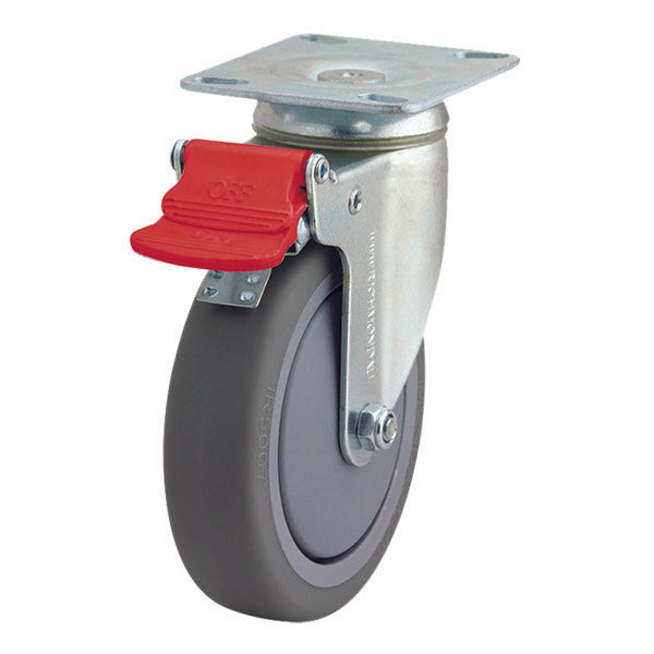 Richmond Castor Swivel with Institutional Rubber 150mm Wheel and Brake (S6104B) image 0