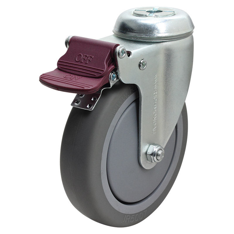 Richmond Castor Swivel with 125mm Institutional Rubber Wheel and Brake (S5080B) image 0