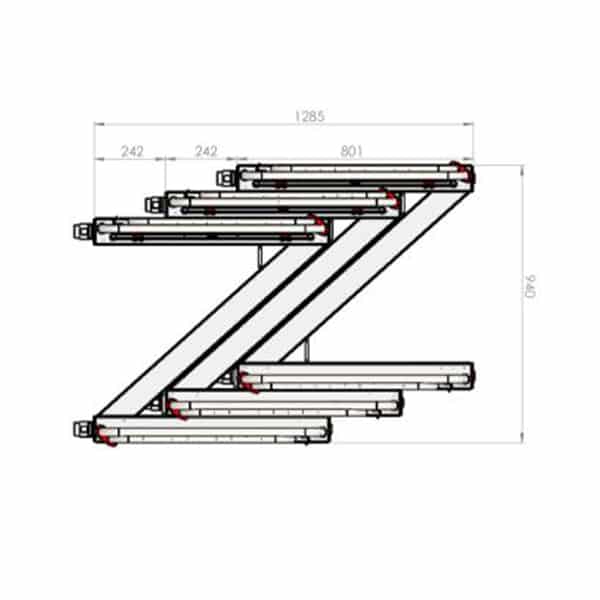 4 Sided Roll Cage with 2 Half Doors + 1 Full Door - Z Base (RCR411) image 7