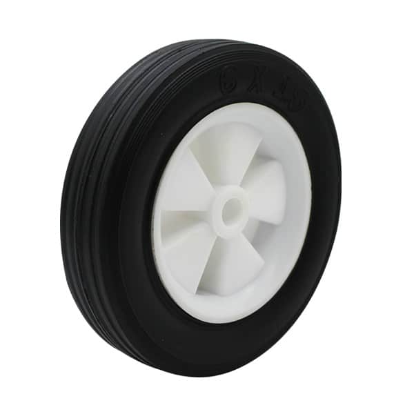 150mm Rubber On Nylon PL Bore Black Tyre Richmond Wheel | RN6661-50 image 0