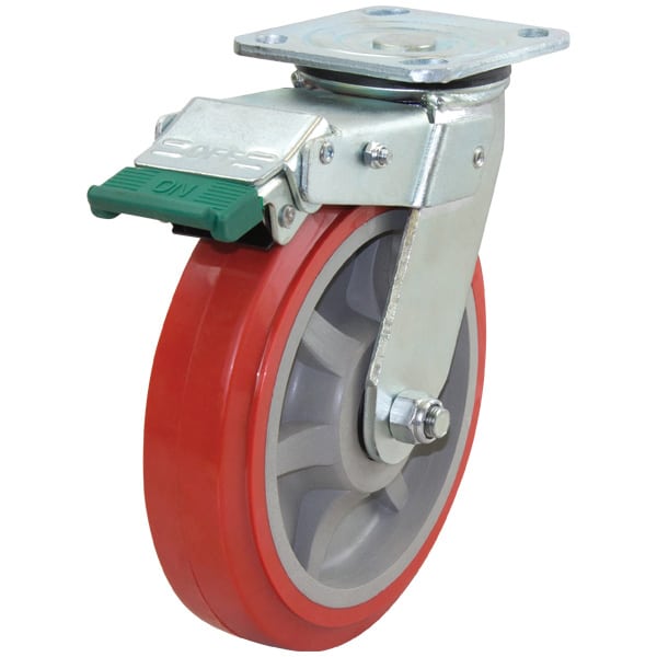 Richmond Castor Swivel with 200mm Polyurethane Tyred Wheel and Directional Lock (S8849D) image 0