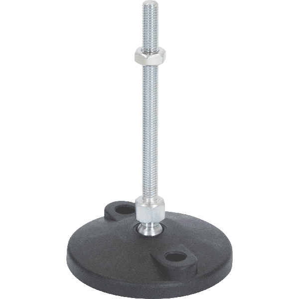 M8 Mild Steel Bolt Down Adjustable Levelling Feet | LVR8008100B image 0
