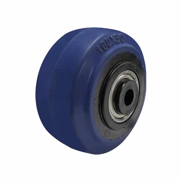 100mm Resilient Rubber Blue Tyre BB Richmond Wheel | RR4078-50 image 0