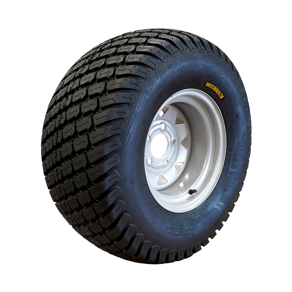 26 X 12.00-12 Pneumatic Wheel With Ford 5 Stud Pattern Rim And Premium Turf Tyre (PN26-12-12FRD) image 0