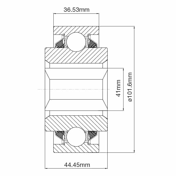 W211PP34 Square Bore Agricultural Bearing 101.6 x 41 x 44.45mm image 1
