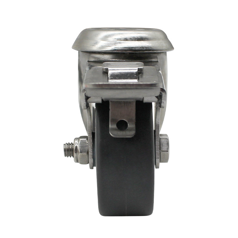 50mm Rubber Wheel 30kg Capacity Stainless Steel Brake Castor (S2728B) image 2