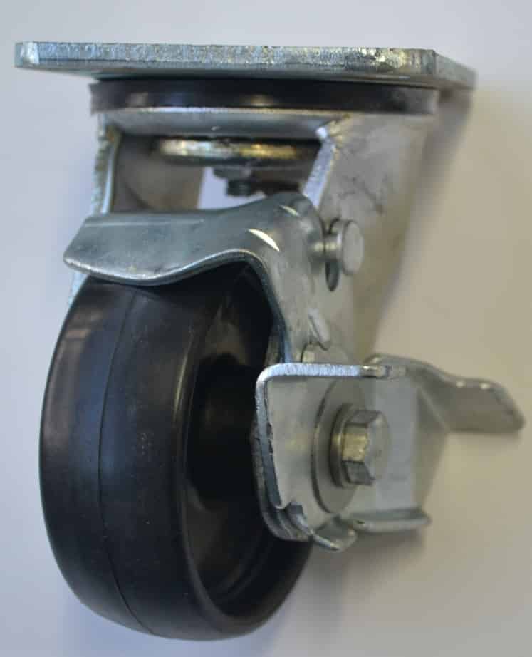 Swivel 100mm Solid Black Nylon Wheel Heavy Industrial Castor (S4445WBO) image 0