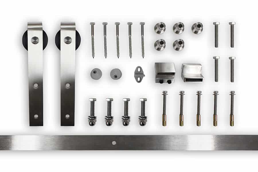 Country Style Stainless Steel 2m Barn Door Hardware Kit (BHR003) image 1