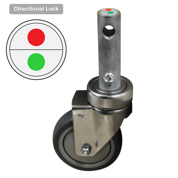 100mm Institutional Rubber Wheel 100kg Capacity Medical Castor (S4293D) image 0