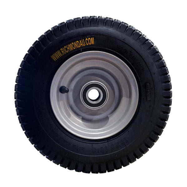 13 X 5.00-6 Pneumatic Wheel With 25mm Precision Bearing And Block Pattern Turf Tyre (PN13-500-6BB) image 3