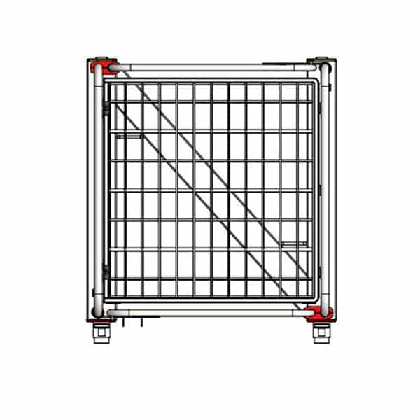 4 Sided Roll Cage with 2 Half Doors + 1 Full Door - Z Base (RCR411) image 4