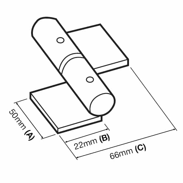 Flag Hinge With Heavy Grease Fitting (GTR113) image 1