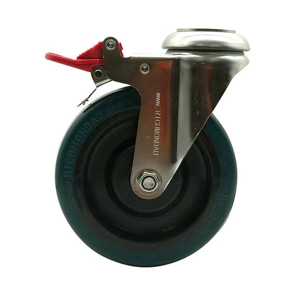 125mm Rebound Rubber Swivel Brake Castor (S5518B) image 3