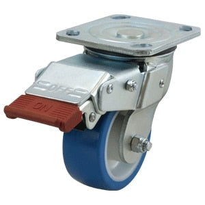 Richmond Castor Swivel with 100mm Rebound Rubber Tyred Wheel with Swivel Lock and Brake (S4440SLB) image 0