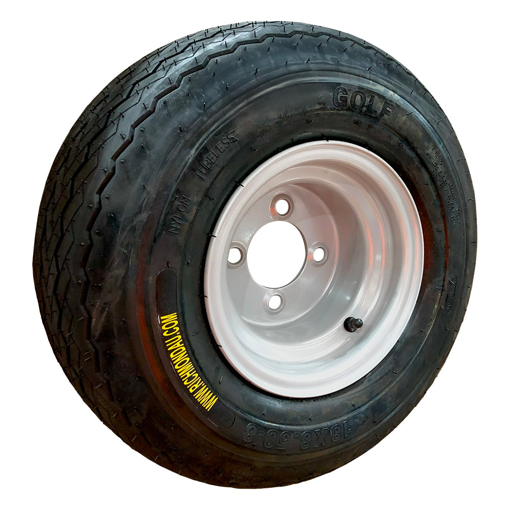 18 X 8.50-8 Pneumatic Wheel With Mini 4 Stud Pattern Rim And Golf Buggy Tyre (PN18-850-8MN) image 0
