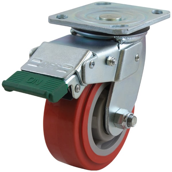 Richmond Castor Swivel with 125mm Polyurethane Tyred Wheel and Directional Lock (S5510D) image 0