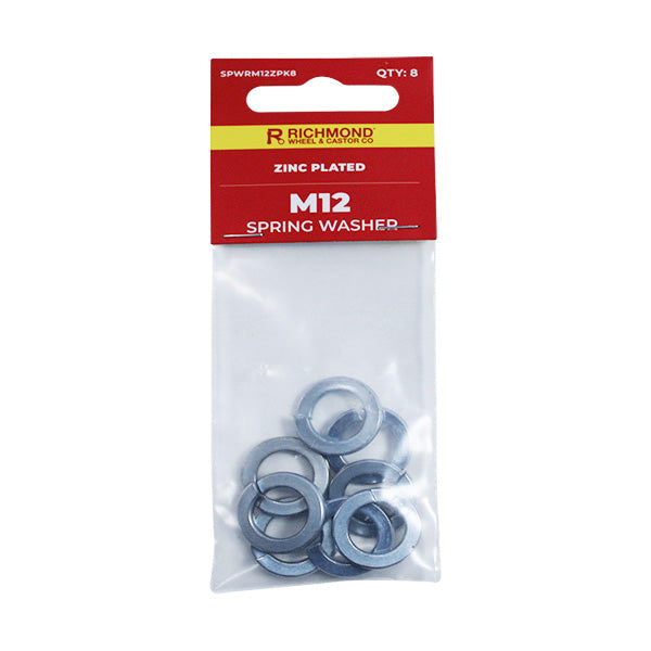 M12 Zinc Plated Spring Washer - 8 Pack (SPWRM12ZPK8) image 0
