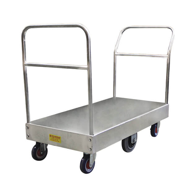 Wide 6 Wheel Stock Platform Trolley Twin Handle | PGR300 image 0
