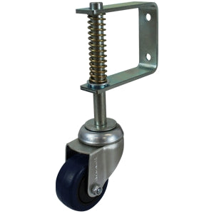 Spring Gate Castor with 75mm Blue Rebound Rubber Wheel (S3022) image 0