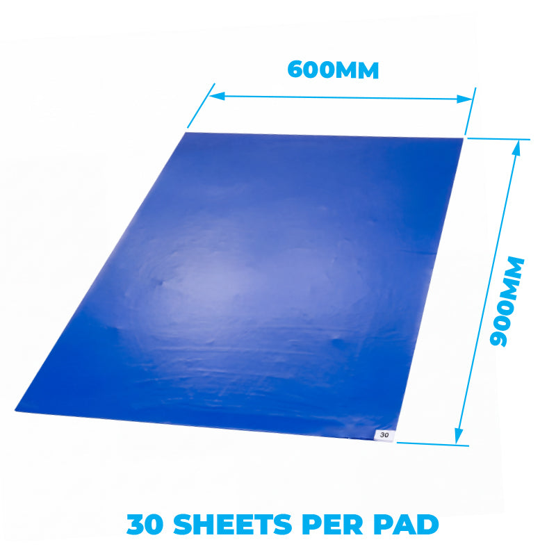 Dust Control Sticky Mat 600 x 900mm - 30 Sheet Pad (SMR001)
