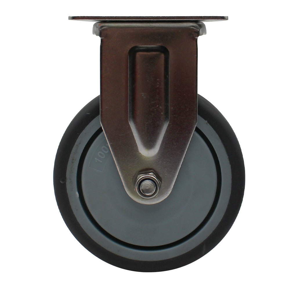 100mm Rubber Wheel 70kg Capacity Stainless Steel Castor (R4725) image 3