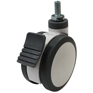 100mm Polyurethane Wheel 90kg Capacity Medical Castor With Breaker (S4310B) image 0