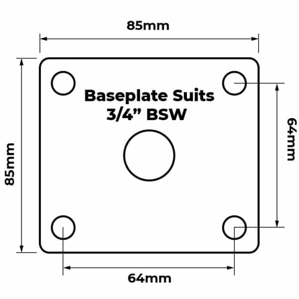 Stainless Steel Baseplate to Suit Catering Equipment (CATERPLATESS) image 1