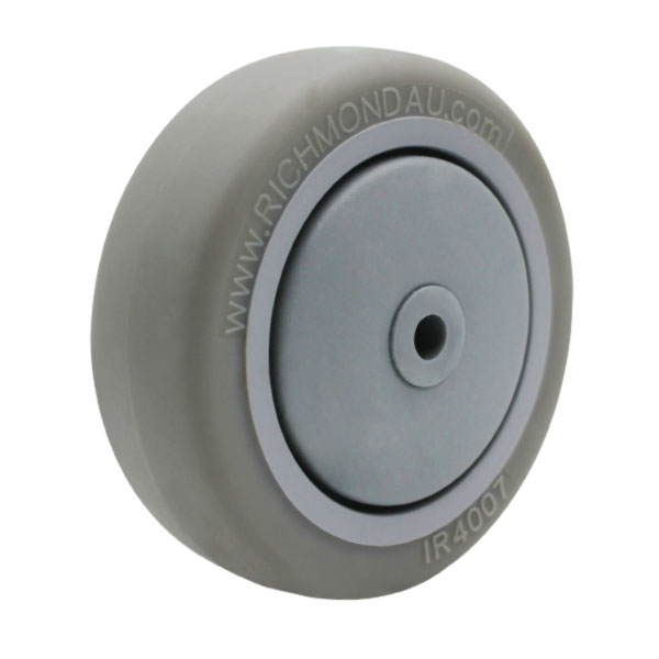 100mm Institutional Non Marking Grey Rubber Tyre BB Richmond Wheel | IR4007-37 image 0
