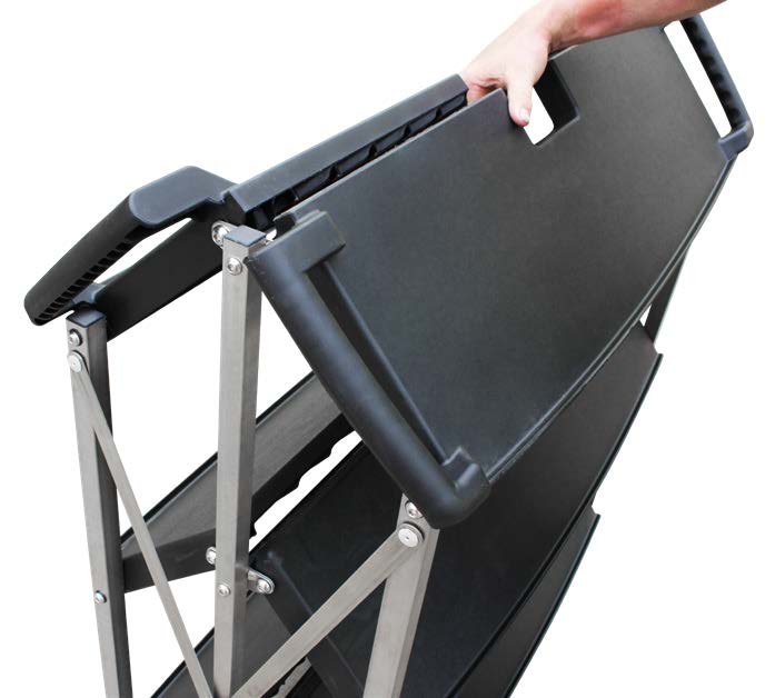Folding Office/Service Trolley - Stainless Steel | STR335 image 1