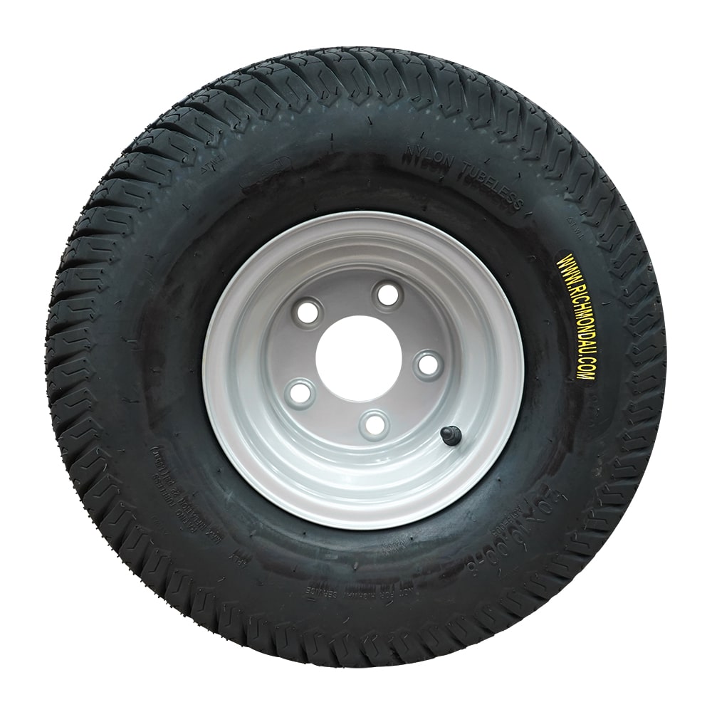 20 X 10.00-8 Pneumatic Wheel With Ford 5 Stud Pattern Rim And Premium Turf  Tyre (PN20-10-8FRD) image 3