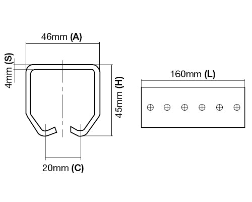 Hanging Gate Joint Support Bracket for 35mm Channel (GTR151) image 1