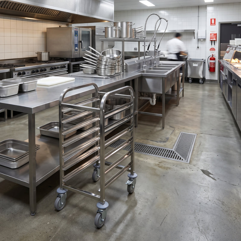 6 Tier Grade 201 Stainless Steel Gastronorm Trolley (BKRGN001)