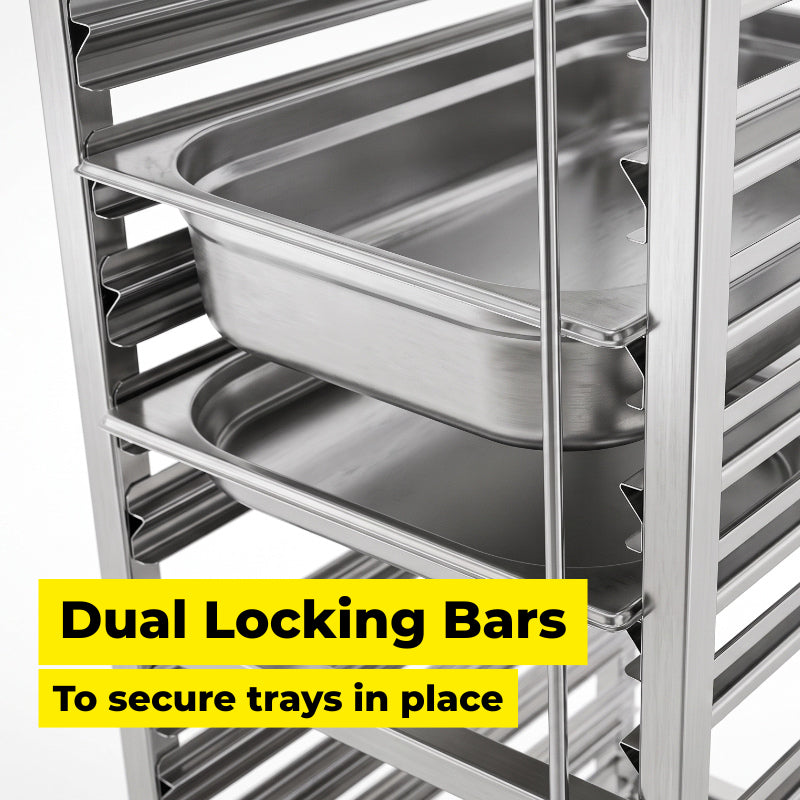 18 Tier Grade 201 Stainless Steel Gastronorm Trolley (BKRGN002)
