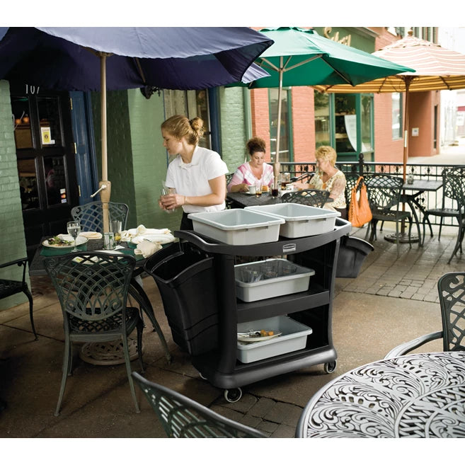 Rubbermaid Executive Series Service Cart Black | FG9T6800BLA