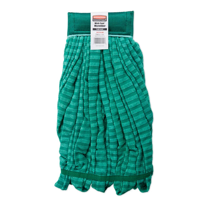 Rubbermaid Web Foot Microfibre Tube Wet Mop 591 mL, 127 mm Headband, Green | FGT85206GR00