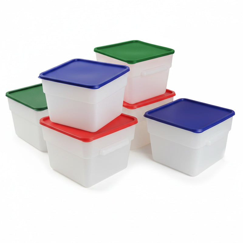5.7L & 7.4L Medium White Food Storage Container Polypropylene Kit (FSCKITMWHT)