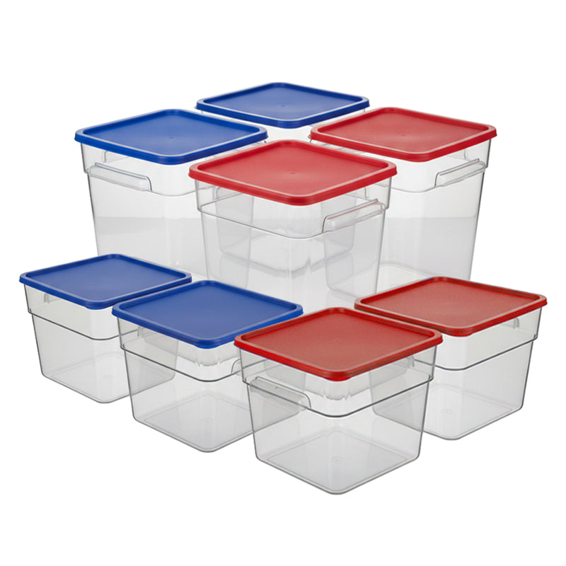 11.4L & 17.1L Large Clear Polycarbonate Food Storage Container Kit (FSCKITLCLR)