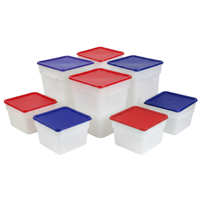11.4L & 17.1L Large White Polypropylene Food Storage Container Kit (FSCKITLWHT)