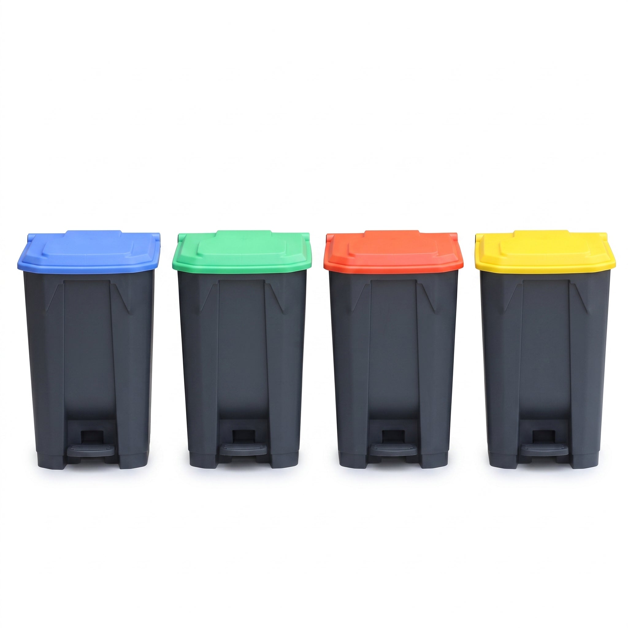 80L Pedal Bin Colour Coded Waste Station Kit