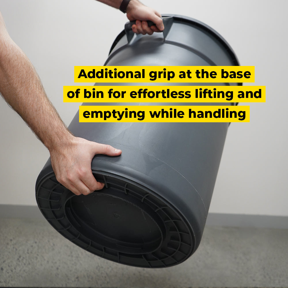 76L Round Food-Grade Bin - Grey (FBR076GRY)