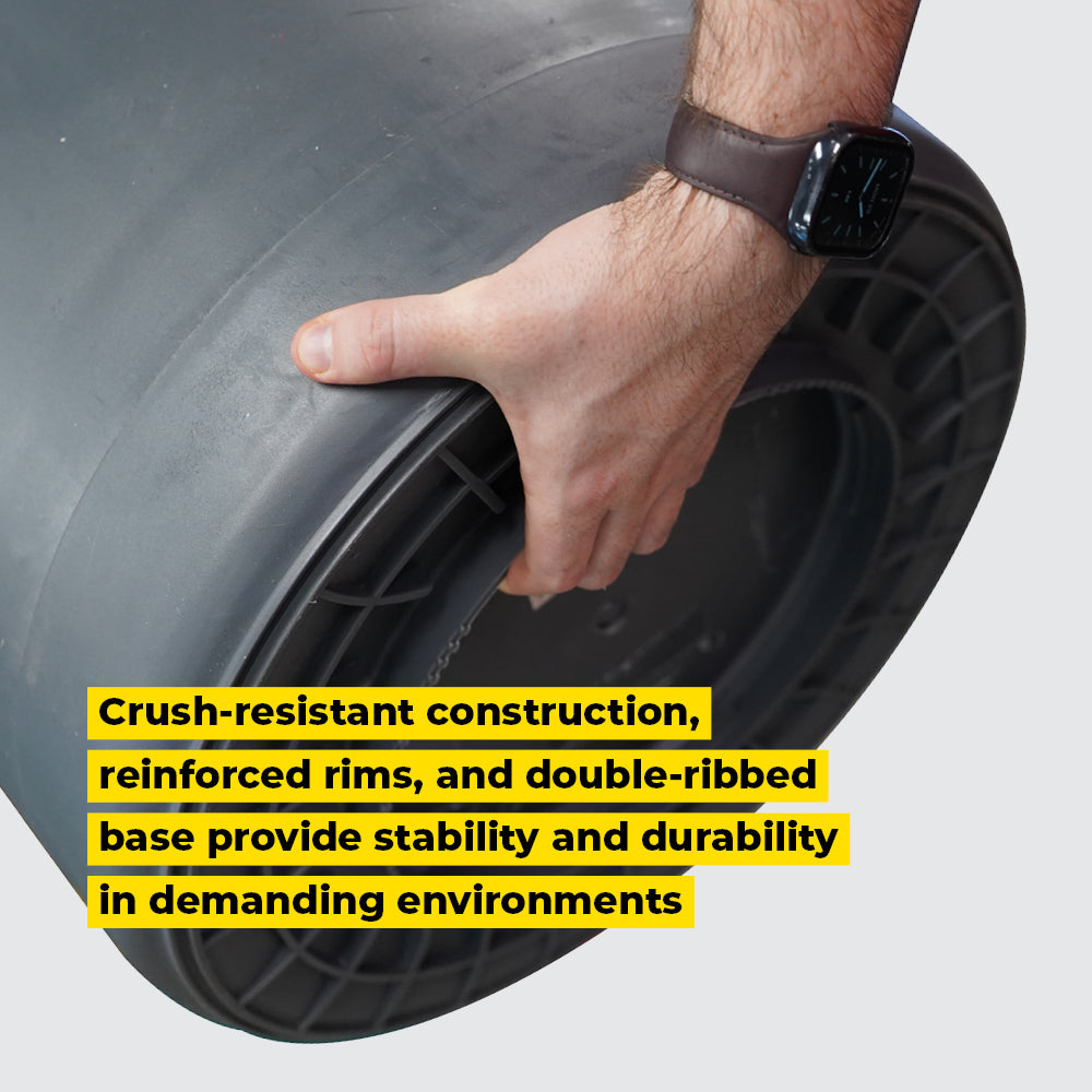 76L Round Food-Grade Bin - Grey (FBR076GRY)